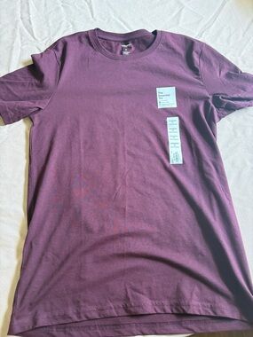 Mens Essential Crew Neck T-Shirt - Plum